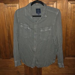 army green button up top